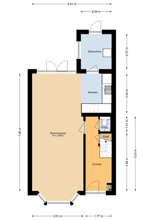 Floorplan - Beethovenlaan 17, 3533 ER Utrecht
